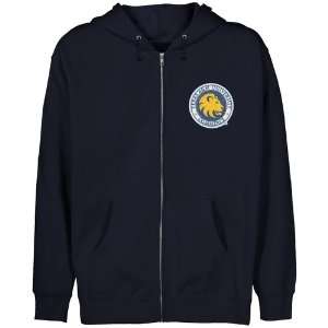 NCAA Texas A & M Commerce Lions Youth Navy Blue Logo Applique Full Zip 