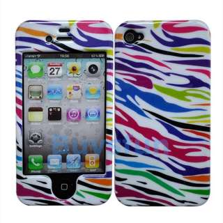 Stylish Colorful Zebra Hard Cover Case Skin iPhone 4 4G  