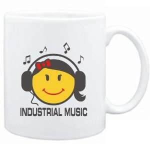  Mug White  Industrial Music   female smiley  Music 