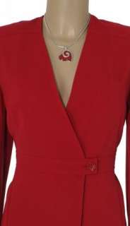 202 Womens Red Bill Blass Jacket Blazer Coat Petite sz 14P  