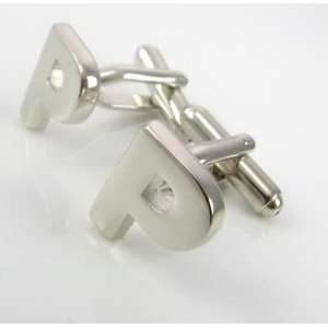  Silver Letter P Initial Cufflinks Cuff links Everything 