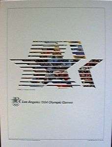 1984 Olympic Poster LOS ANGELES (2) RAUSCHENBERG design  