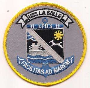 US Navy LPD 3 USS La Salle Military Patch  
