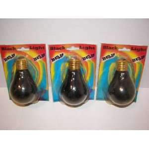  Standard Size Black Light Bulbs (Pack of 3): Everything 