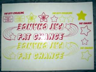 Vintage Fat Chance Decals. Fat City Cycles Jems!