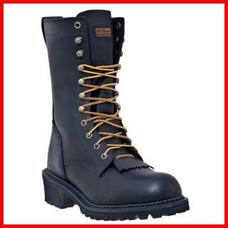 MCRAE INDUSTRIAL BLACK 10 LOGGER (work boots occupational footwear 