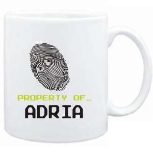  Mug White  Property of _ Adria   Fingerprint  Female 
