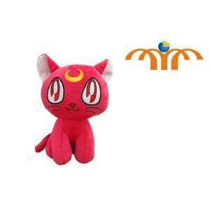  Sailor Moon: 8 inch Luna Cat Plush Red: Toys & Games