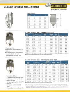 ALBRECHT CLASSIC KEYLESS 1/4 DRILL CHUCK JT1 MOUNT  