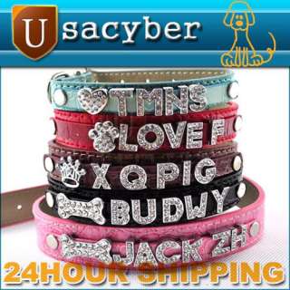   Pet Personalized Collar   S, M, L & FREE Charm AND Letters!!  