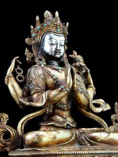 Fine Gilt Bronze Estate Chinese Tibetan Tara Buddha Statue Sculpture 
