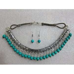  Silver Oxidized Jewellry with Fashionable Turquoise Stone 