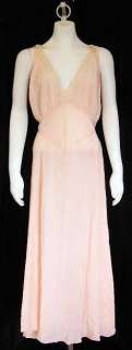 Lady Leonora Peach Rayon Nightgown 1940’S  