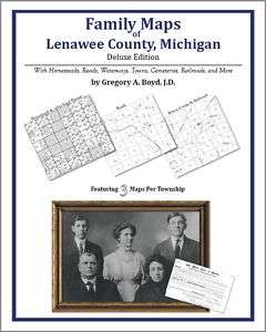 Family Maps Lenawee County Michigan Genealogy MI Plat  