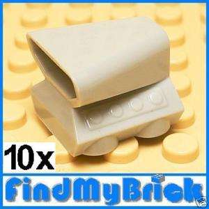 Lego 10x Brick Modified 2x2 No Studs Air Scoop Top  NEW  