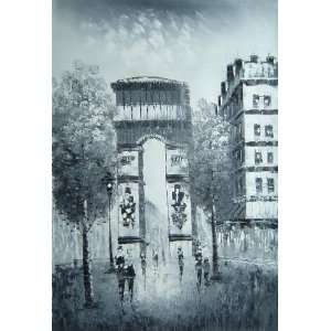  Paris, Champs Elysees, Arc de Triumph Oil Painting 36 x 24 