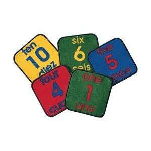  Classroom Bilingual Number Squares   Size: Set of 10 