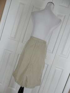 Talbots Size 12 Khaki Casual Beige Pencil Skirt  