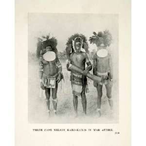  1909 Print Kaili Tribe Police Warrior Cape Nelson Papua 