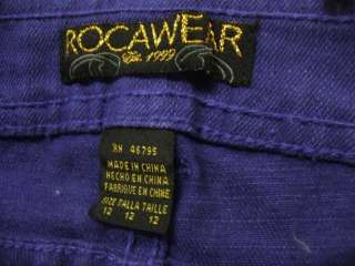 ROCAWEAR Purple Denim/Jean Stretch Shorts Girls 12  
