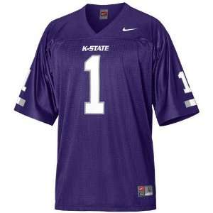 Nike Kansas State Wildcats #1 Youth Purple Replica Football Jersey 