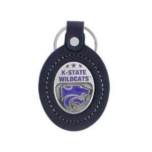  KANSAS STATE WILDCATS OFFICIAL LOGO LEATHER KEYCHAIN 