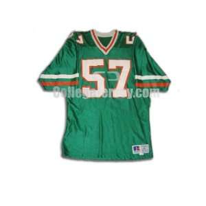  Green No. 57 Game Used Florida A&M Russell Football Jersey 