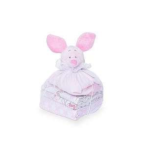 Disney Winnie the Pooh Piglet 3 Pack Receiving Blankets and Security 