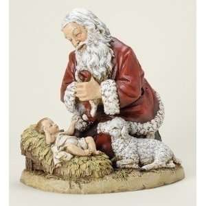 13 Kneeling Santa W/Lamb Fig 