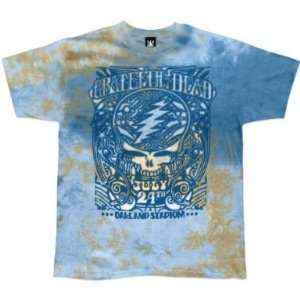  Grateful Dead   Oakland 87 Tie Dye T Shirt  XL: Sports 