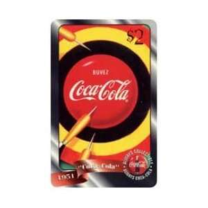 Coca Cola Collectible Phone Card: Coca Cola 96 $2. Coke As The Target 