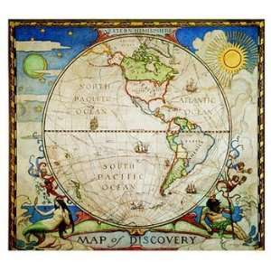   Map Of Discovery   Western Hemisphere   Tubed Map Toys & Games