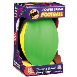  Power Spiral Football with Kicking Tee in Box (Colors vary 