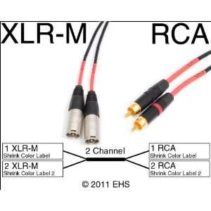  Mogami 2930 2 Channel XLR M to RCA snake Electronics