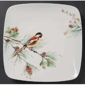  Lenox China Winter Song Square Accent Luncheon Plate, Fine 