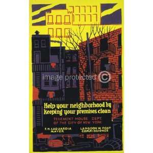  Help Your Neighborhood Works Project Vintage WPA Poster 