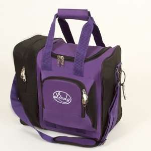  Linds Deluxe Single Tote Bowling Bag  Black/Purple: Sports 
