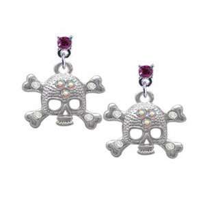   AB Crystals Hot Pink Swarovski Post Charm Earrings [Jewelry]: Jewelry