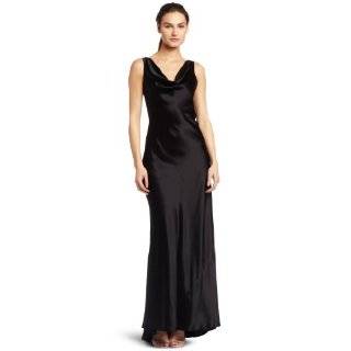   Allen Schwartz Womens Asymmetric Cascade Sleeve Long Dress: Clothing