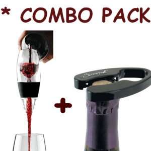   RED Wine Aerator ** AND ** Epic Screwpull Foilcutter Combo Kit: Baby