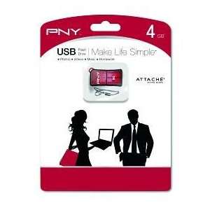  PNY TECHNOLOGIES, INC., PNY Attache USB Drv 4GB Micr Red 