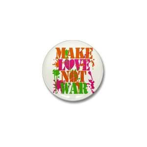  Mini Button Make Love Not War Peace Symbol Sign 
