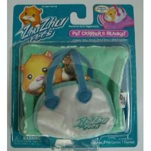  Zhu Zhu Pets Hamster Carrier and Blanket   TEAL: Toys 