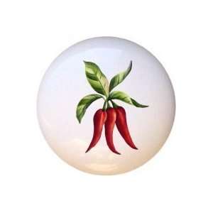  Red Hot Chili Peppers Pepper Drawer Pull Knob: Home 