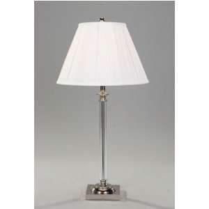 Living Well 1089 One Light Skinny Square Base Table Lamp in Polished 