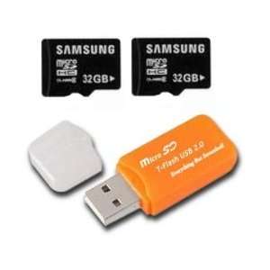  Samsung 64 GB (32GB x2 = 64GB) SD HC micro SDHC Flash Memory Card 