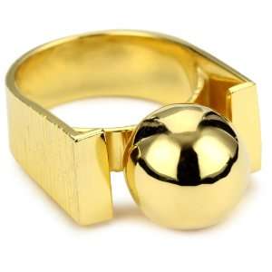 Pure Dead Brilliant London Etched Sides and Globe Gold Ring 