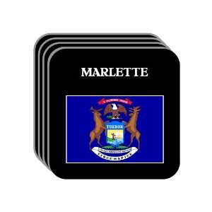  US State Flag   MARLETTE, Michigan (MI) Set of 4 Mini 