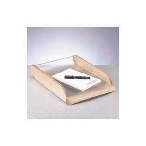    Expressions Wood & Plastic Letter Tray, Oak: Office Products