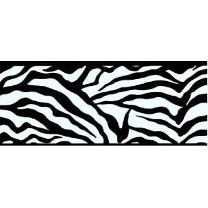    Black and White Zebra Print Wallpaper Border